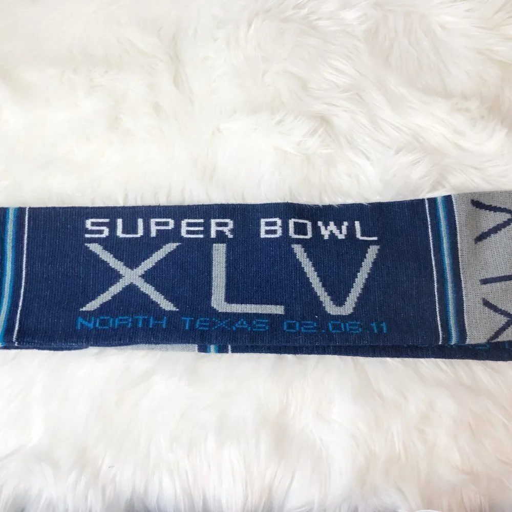NFL Forever Collectibles Superbowl XLV 45 Gray & Blue North Texas‎ Scarf